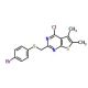 2-{[(4-bromophenyl)thio]methyl}-4-chloro-5,6-dimethylthieno[2,3-d]pyrimidine - chemical structure image