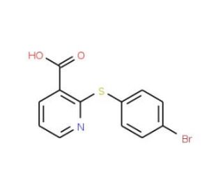 2-[(4-bromophenyl)thio]nicotinic acid (CAS 955-52-2) - chemical structure image