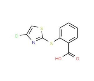 2-[(4-chloro-1,3-thiazol-2-yl)thio]benzoic acid - chemical structure image