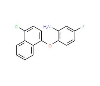 2-[(4-Chloro-1-naphthyl)oxy]-5-fluorophenylamine - chemical structure image