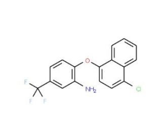 2-[(4-Chloro-1-naphthyl)oxy]-5-(trifluoromethyl)-phenylamine - chemical structure image