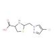 2-[(4-Chloro-1H-pyrazol-1-yl)methyl]-1,3-thiazolidine-4-carboxylic acid - chemical structure image