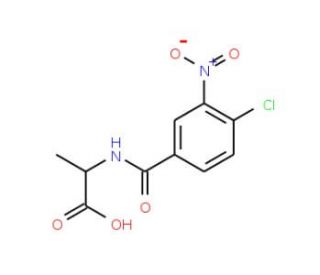 2-[(4-chloro-3-nitrobenzoyl)amino]propanoic acid - chemical structure image