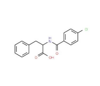 2-[(4-chlorobenzoyl)amino]-3-phenylpropanoic acid (CAS 59490-33-4) - chemical structure image
