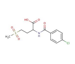 2-[(4-chlorobenzoyl)amino]-4-(methylsulfonyl)butanoic acid - chemical structure image