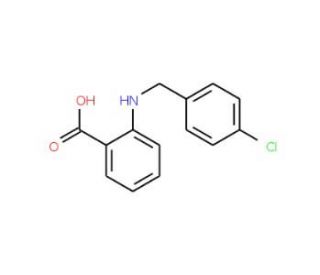 2-[(4-Chlorobenzyl)amino]benzenecarboxylic acid (CAS 14345-04-1) - chemical structure image