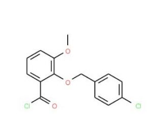 2-[(4-chlorobenzyl)oxy]-3-methoxybenzoyl chloride - chemical structure image