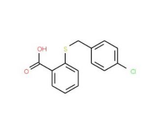 2-[(4-Chlorobenzyl)sulfanyl]benzenecarboxylic acid (CAS 15887-84-0) - chemical structure image