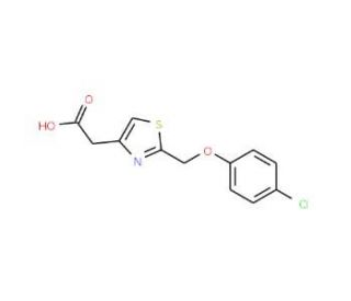{2-[(4-chlorophenoxy)methyl]-1,3-thiazol-4-yl}acetic acid - chemical structure image