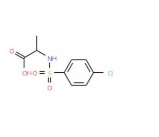 2-{[(4-Chlorophenyl)sulfonyl]amino}propanoic acid (CAS 59724-70-8) - chemical structure image