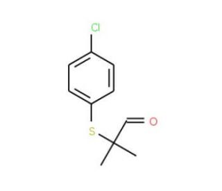 2-[(4-Chlorophenyl)thio]-2-methylpropanal (CAS 56421-90-0) - chemical structure image