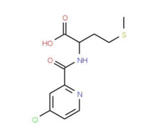 2-{[(4-chloropyridin-2-yl)carbonyl]amino}-4-(methylthio)butanoic acid - chemical structure image
