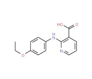 2-[(4-ethoxyphenyl)amino]nicotinic acid (CAS 4394-10-9) - chemical structure image