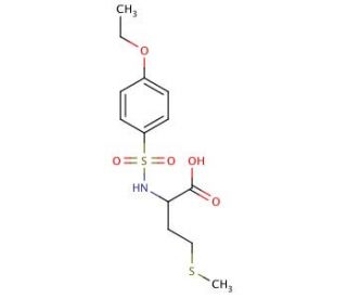2-{[(4-ethoxyphenyl)sulfonyl]amino}-4-(methylthio)butanoic acid - chemical structure image