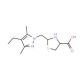 2-[(4-Ethyl-3,5-dimethyl-1H-pyrazol-1-yl)methyl]-1,3-thiazolidine-4-carboxylic acid - chemical structure image