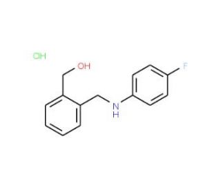 {2-[(4-Fluoro-phenylamino)-methyl]-phenyl}-methanol hydrochloride - chemical structure image