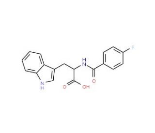 2-[(4-fluorobenzoyl)amino]-3-(1H-indol-3-yl)propanoic acid (CAS 39545-02-3) - chemical structure image