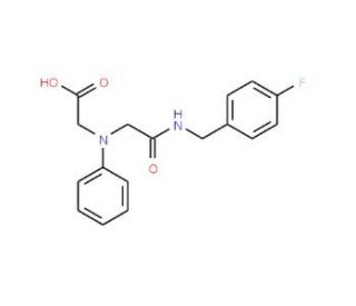 [{2-[(4-Fluorobenzyl)amino]-2-oxoethyl}(phenyl)-amino]acetic acid - chemical structure image