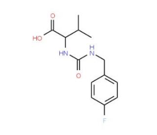 2-({[(4-fluorobenzyl)amino]carbonyl}amino)-3-methylbutanoic acid - chemical structure image