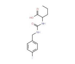 2-({[(4-fluorobenzyl)amino]carbonyl}amino)pentanoic acid - chemical structure image