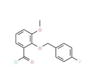 2-[(4-fluorobenzyl)oxy]-3-methoxybenzoyl chloride - chemical structure image