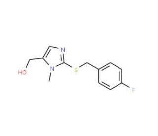 {2-[(4-Fluorobenzyl)sulfanyl]-1-methyl-1H-imidazol-5-yl}methanol (CAS 338422-40-5) - chemical structure image