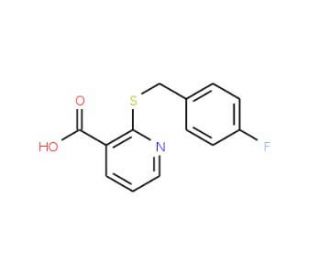 2-[(4-fluorobenzyl)thio]nicotinic acid - chemical structure image