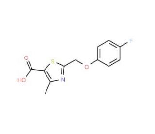 2-[(4-fluorophenoxy)methyl]-4-methyl-1,3-thiazole-5-carboxylic acid - chemical structure image