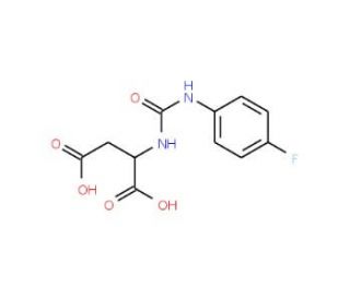2-{[(4-fluorophenyl)carbamoyl]amino}butanedioic acid - chemical structure image