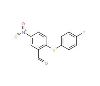 2-[(4-Fluorophenyl)sulfanyl]-5-nitrobenzenecarbaldehyde - chemical structure image