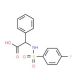 2-{[(4-Fluorophenyl)sulfonyl]amino}-2-phenylacetic acid (CAS 117309-49-6) - chemical structure image
