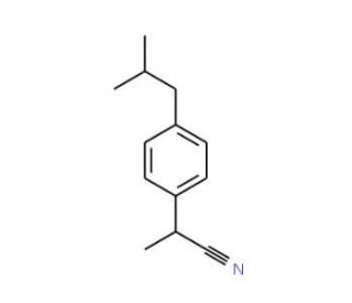 2-[(4-Isobutyl)phenyl]proprionitrile (CAS 58609-73-7) - chemical structure image