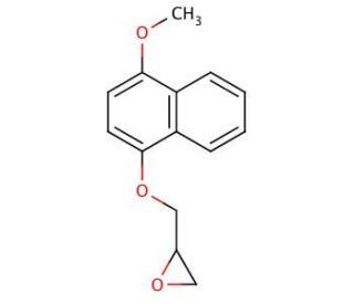 2-[[(4-Methoxy-1-naphthalenyl)oxy]methyl]oxirane (CAS 14133-78-9) - chemical structure image