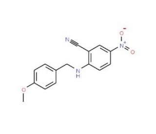 2-[(4-Methoxybenzyl)amino]-5-nitrobenzonitrile - chemical structure image