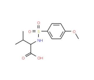 2-{[(4-methoxyphenyl)sulfonyl]amino}-3-methylbutanoic acid - chemical structure image