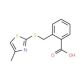 2-{[(4-methyl-1,3-thiazol-2-yl)thio]methyl}benzoic acid - chemical structure image