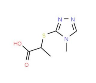 2-[(4-methyl-4H-1,2,4-triazol-3-yl)sulfanyl]propanoic acid - chemical structure image