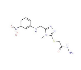 2-[(4-Methyl-5-{[(3-nitrophenyl)amino]methyl}-4H-1,2,4-triazol-3-yl)thio]acetohydrazide - chemical structure image