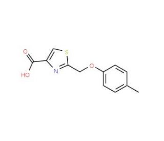 2-[(4-methylphenoxy)methyl]-1,3-thiazole-4-carboxylic acid - chemical structure image