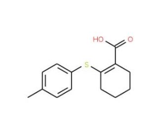 2-[(4-methylphenyl)sulfanyl]cyclohex-1-ene-1-carboxylic acid - chemical structure image