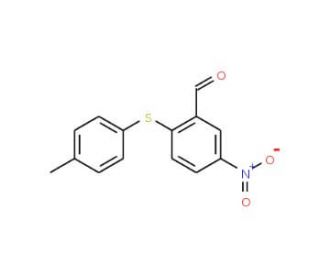 2-[(4-Methylphenyl)thio]-5-nitrobenzaldehyde (CAS 175278-42-9) - chemical structure image