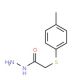2-[(4-methylphenyl)thio]acetohydrazide (CAS 14776-65-9) - chemical structure image