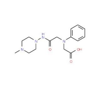 [{2-[(4-Methylpiperazin-1-yl)amino]-2-oxoethyl}(phenyl)amino]acetic acid - chemical structure image