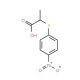 2-[(4-nitrophenyl)thio]propanoic acid - chemical structure image