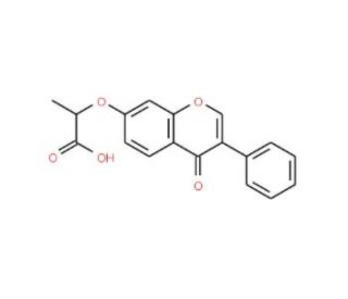 2-[(4-Oxo-3-phenyl-4H-chromen-7-yl)oxy]propanoic acid (CAS 99007-90-6) - chemical structure image