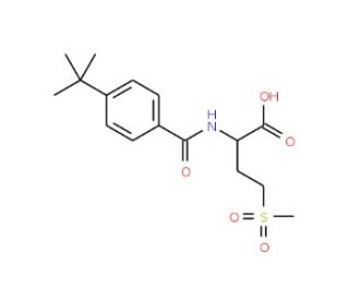 2-[(4-tert-butylbenzoyl)amino]-4-(methylsulfonyl)butanoic acid - chemical structure image