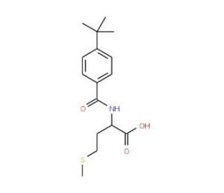 2-[(4-tert-butylbenzoyl)amino]-4-(methylthio)butanoic acid (CAS 65054-82-2) - chemical structure image