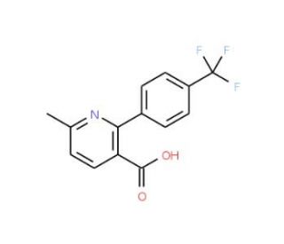 2-[(4-Trifluoromethyl)phenyl]-6-methylnicotinic Acid (CAS 883241-16-5) - chemical structure image