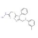 2-[(5-{[(3-Methylphenyl)amino]methyl}-4-phenyl-4H-1,2,4-triazol-3-yl)thio]acetohydrazide - chemical structure image