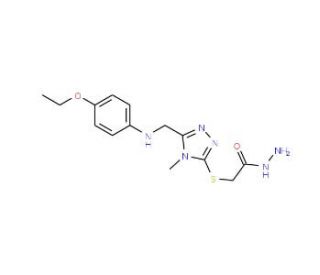 2-[(5-{[(4-Ethoxyphenyl)amino]methyl}-4-methyl-4H-1,2,4-triazol-3-yl)thio]acetohydrazide - chemical structure image
